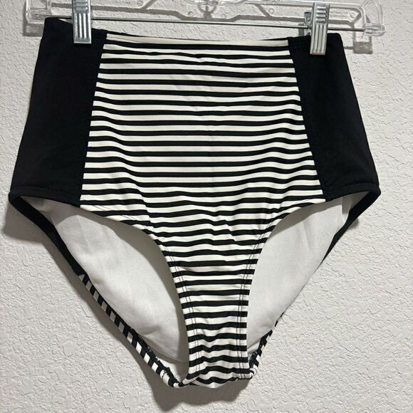 Athleta Montauk Stripe High Waisted Bottom Black Size Small Athletic - Picture 4 of 8